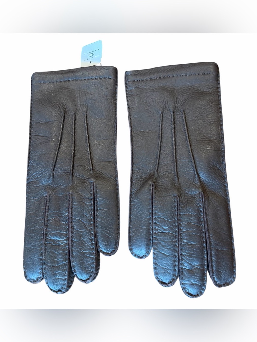 Joseph Abboud Black Leather Gloves Size Large New With Tags